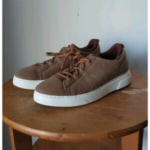 Samuel Hubbard Men's 8.5M "Flight" Casual Sneaker Cappucino Felt Wool Brown EUC